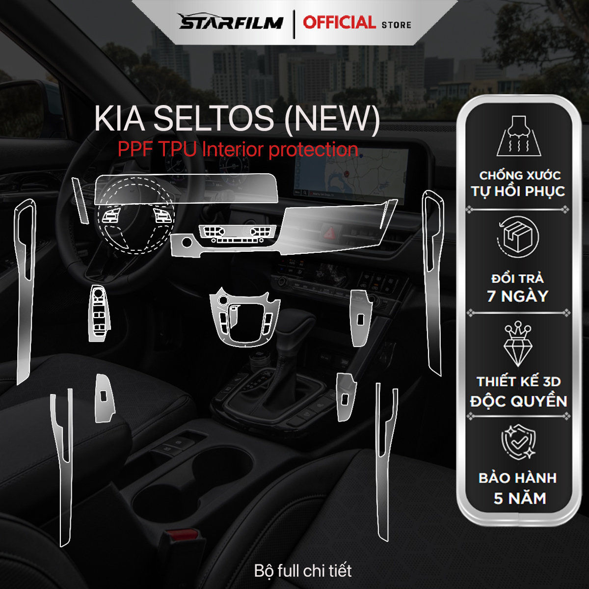 KIA SELTOS (NEW) PPF TPU chống xước tự hồi phục